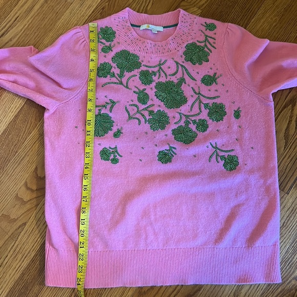 Boden Has Something For You! Lovely Pink & Green Wool/Alpaca Blend-Sweater - Picture 11 of 12